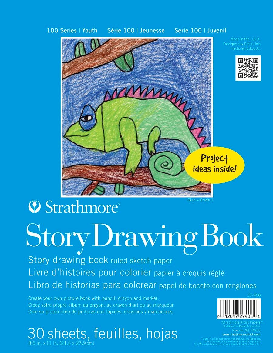 Strathmore Spiral Binding Kids Story Drawing Book, Letter